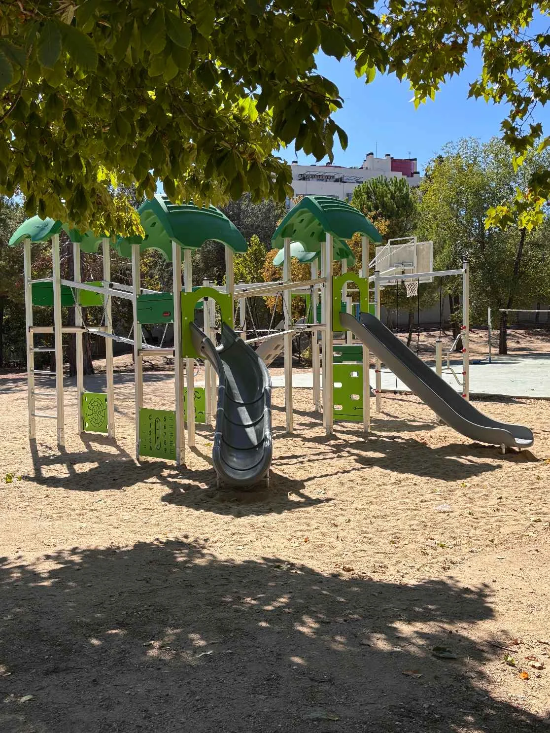 Park with two slides 