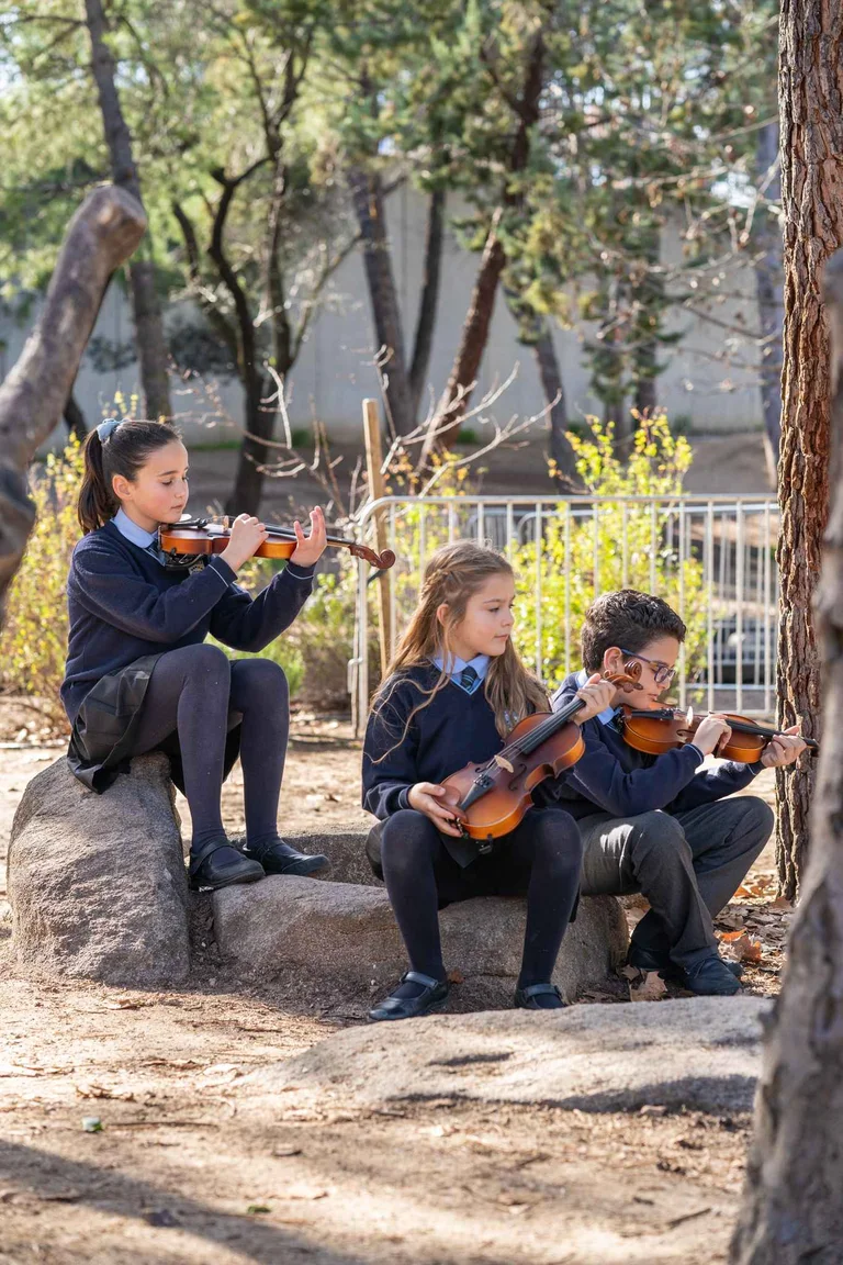Students playing violin