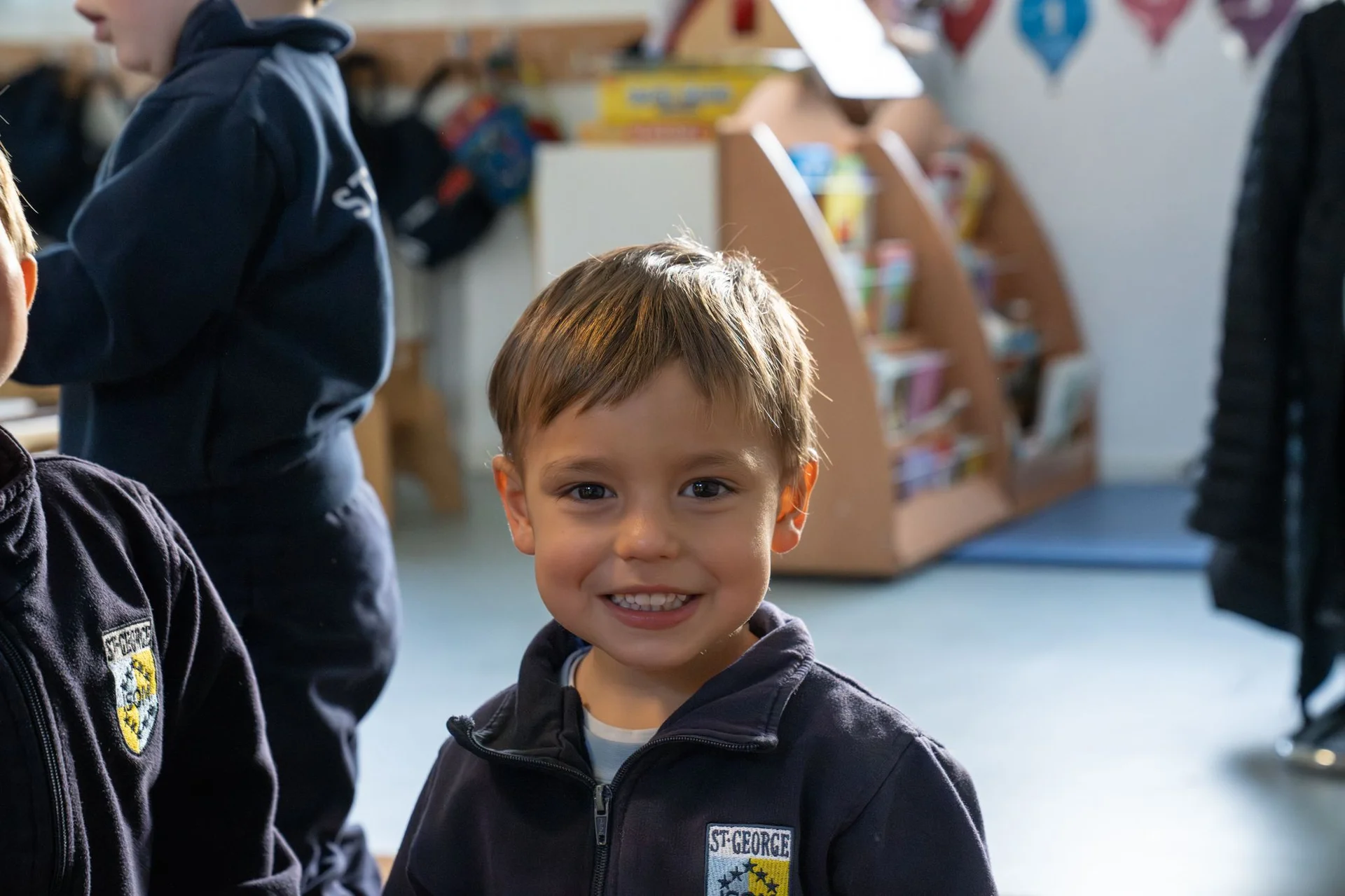 Child smiling in uniform