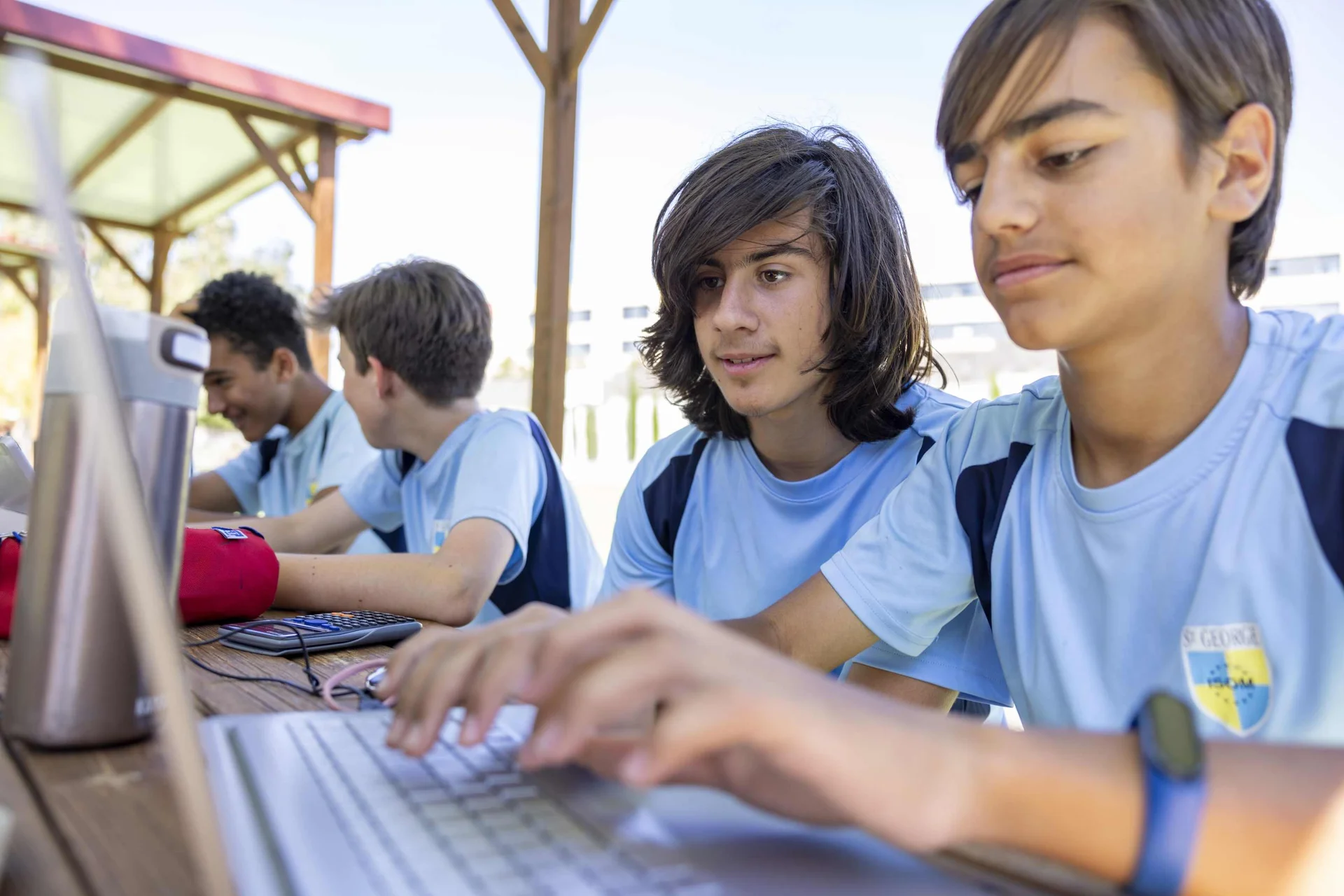Students at the computer