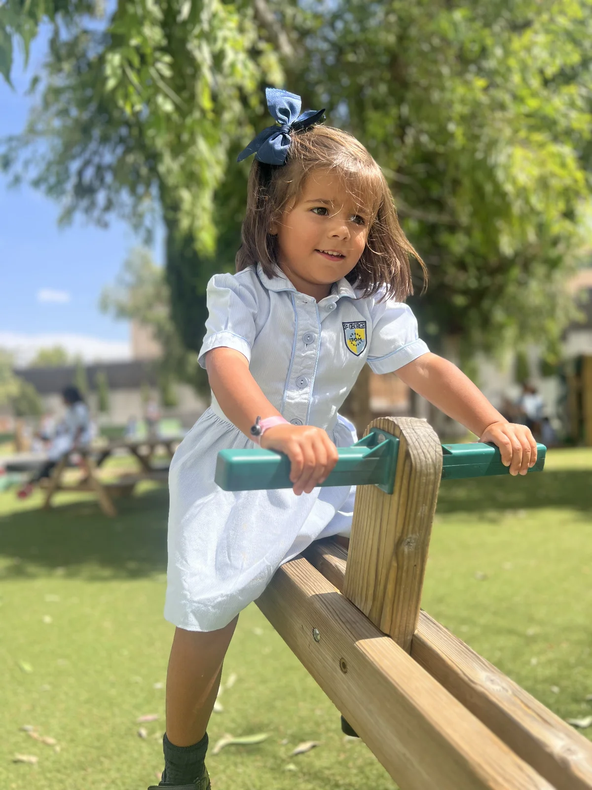 Child on a carousel